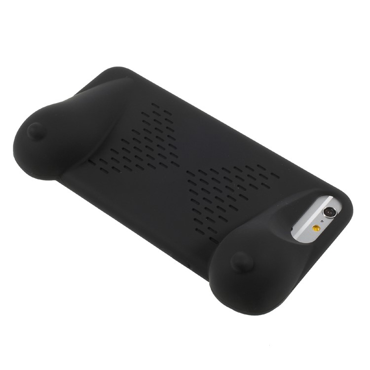 3D Whale Kickstand Soft Silicone Phone Case for iPhone 6s Plus / 6 Plus 4.7 inch - Black-2
