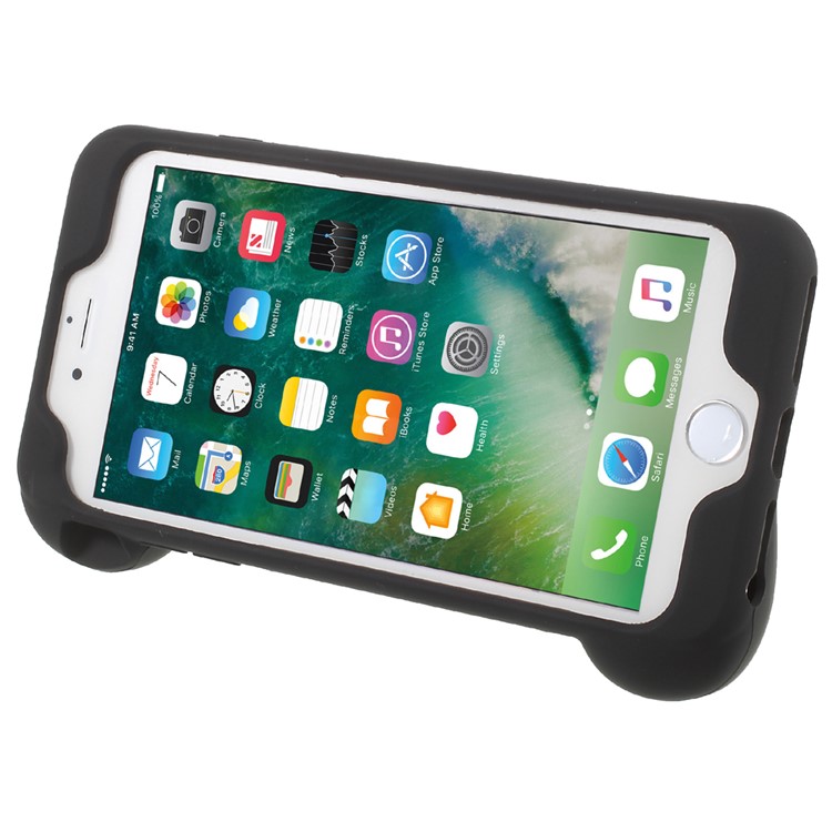 3D Whale Kickstand Soft Silicone Phone Case for iPhone 6s Plus / 6 Plus 4.7 inch - Black-4