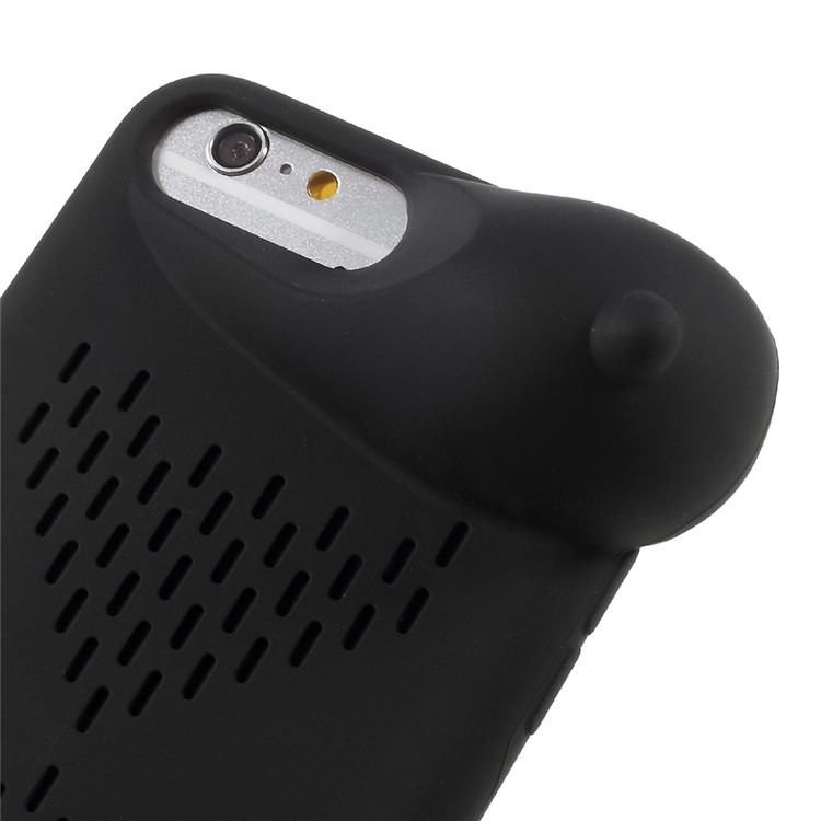 3D Whale Kickstand Soft Silicone Phone Case for iPhone 6s Plus / 6 Plus 4.7 inch - Black-5