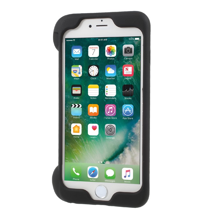 3D Whale Kickstand Soft Silicone Phone Case for iPhone 6s Plus / 6 Plus 4.7 inch - Black-7