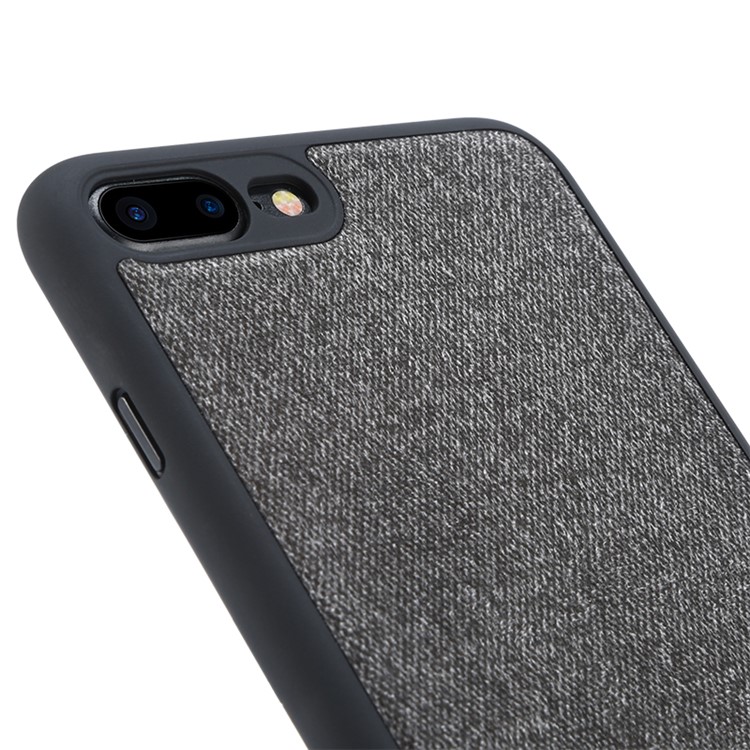 BENKS Built-in Magnetic Holder Metal Sheet Cloth Coated PC Kickstand Phone Case for iPhone 7 Plus - Black-4