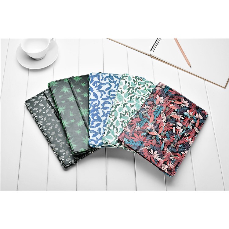 XOOMZ Pattern Printing Smart Leather Tri-fold Stand Case for iPad Pro 10.5 (2017) - Different Leaves-13