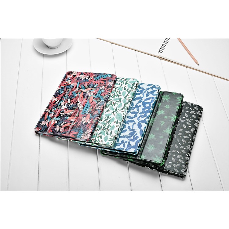 XOOMZ Pattern Printing Smart Leather Tri-fold Stand Case for iPad Pro 10.5 (2017) - Different Leaves-16