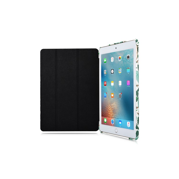 XOOMZ Pattern Printing Smart Leather Tri-fold Stand Case for iPad Pro 10.5 (2017) - Different Leaves-3
