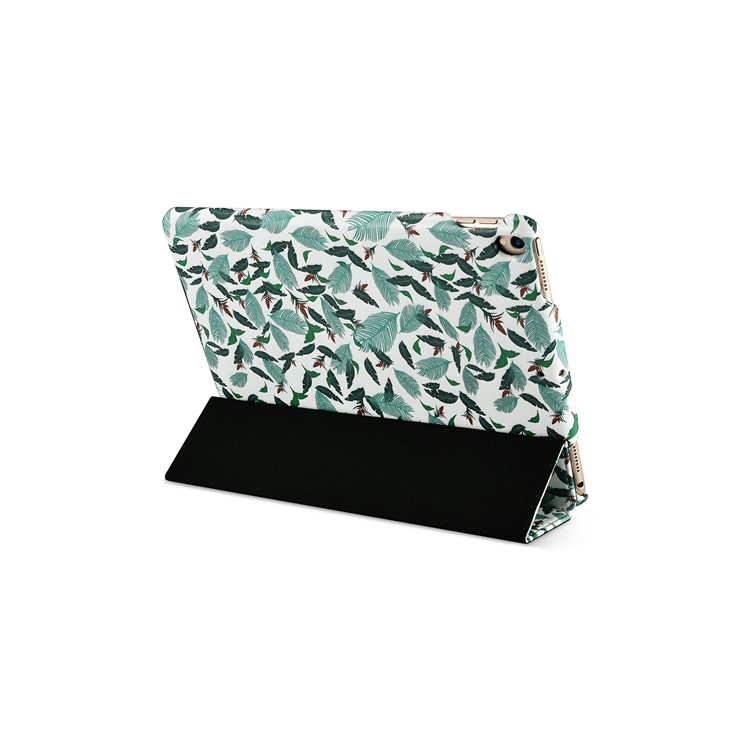 XOOMZ Pattern Printing Smart Leather Tri-fold Stand Case for iPad Pro 10.5 (2017) - Different Leaves-6