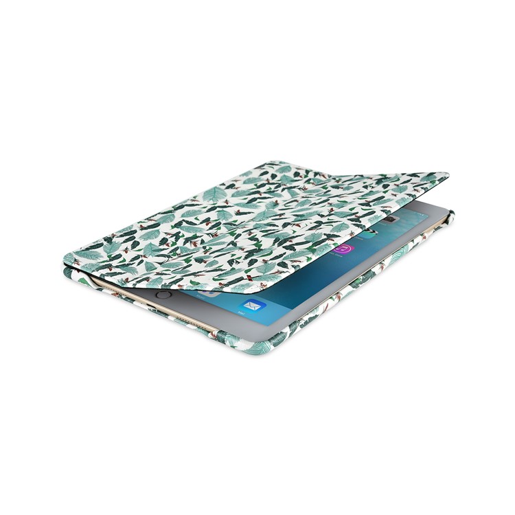XOOMZ Pattern Printing Smart Leather Tri-fold Stand Case for iPad Pro 10.5 (2017) - Different Leaves-8