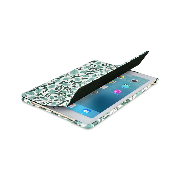 XOOMZ Pattern Printing Smart Leather Tri-fold Stand Case for iPad Pro 10.5 (2017) - Different Leaves-9