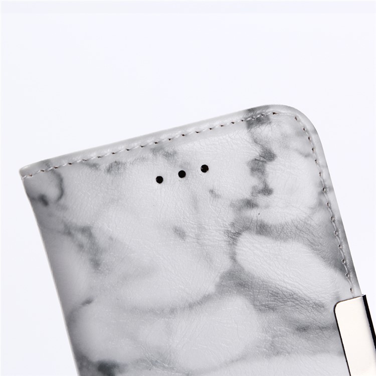Marble Pattern Wallet Leather Case with Stand for iPhone SE 5s 5 - White-6
