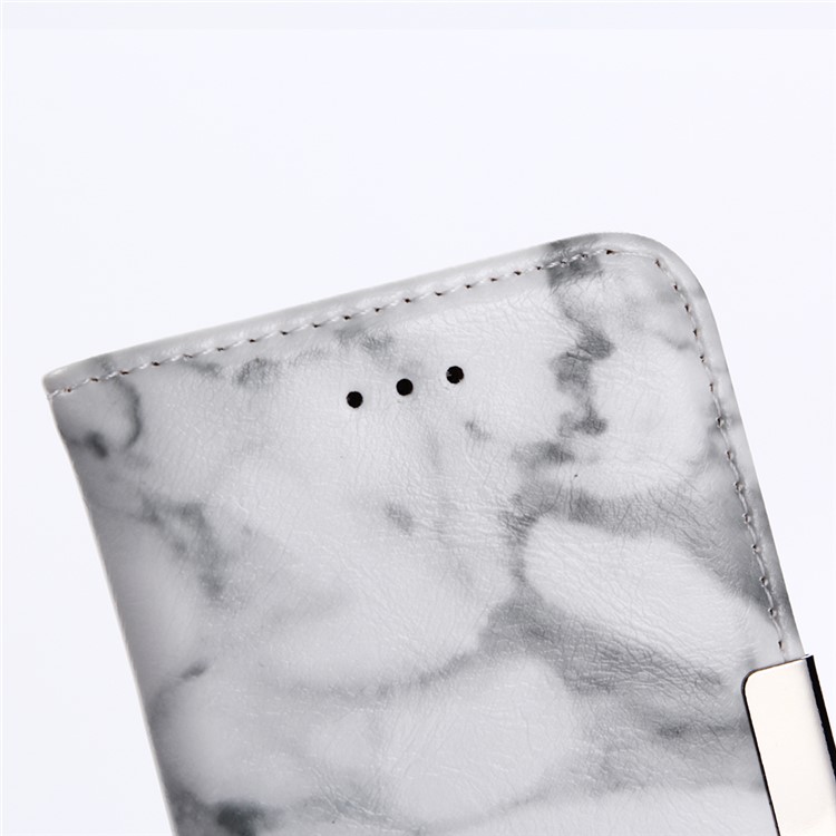 Étui en Cuir de Portefeuille de Motif en Marbre Avec Support Pour Iphone SE 5s 5 - Blanche-6