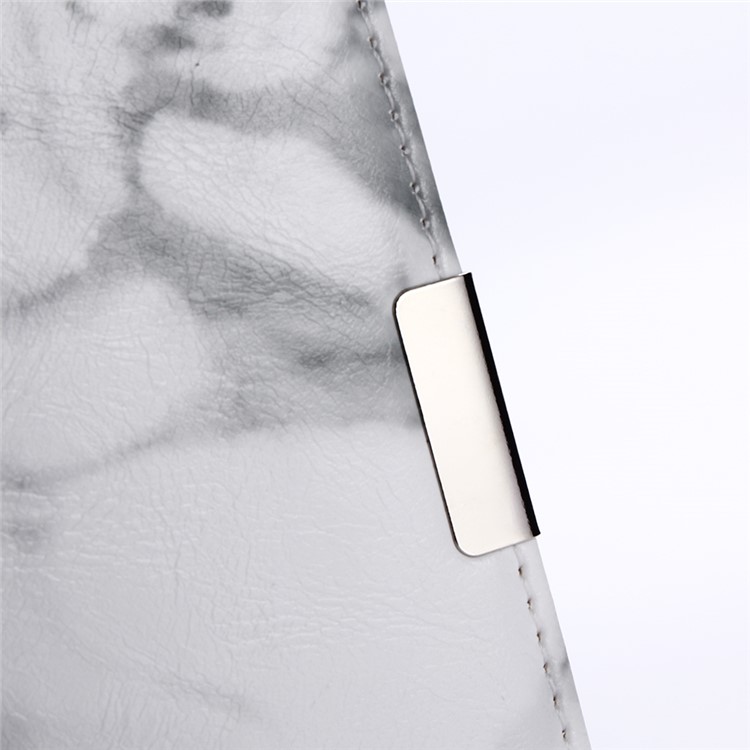 Marble Pattern Wallet Leather Case with Stand for iPhone SE 5s 5 - White-7