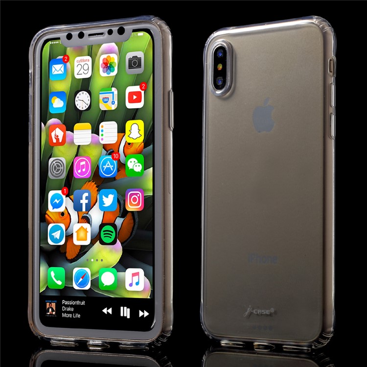 J-CASE Drop-proof Clear Soft TPU Case for iPhone 8 - Transparent-1