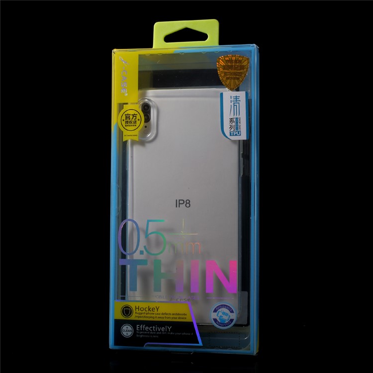 J-CASE Drop-proof Clear Soft TPU Case for iPhone 8 - Transparent-6