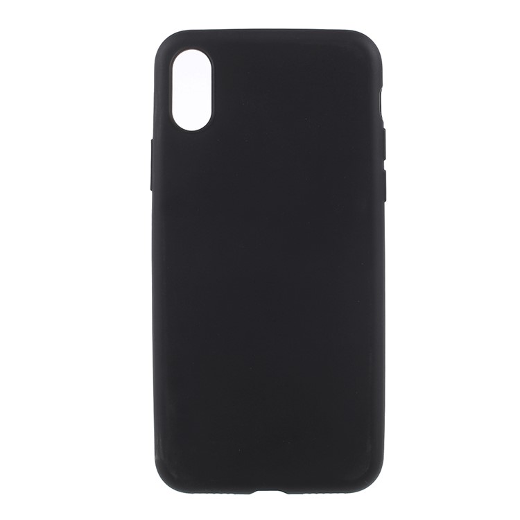 J-CASE Soft TPU Case Rubberized Outer Plating Inner for iPhone 8 - Black-1