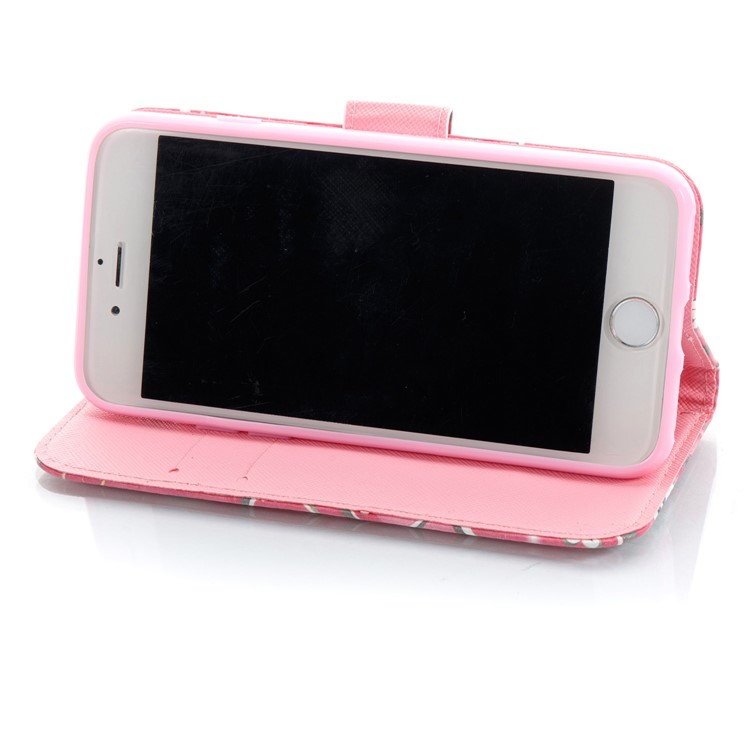 Patterned 3D Effect Wallet Leather Stand Case for iPhone 7 4.7 inch - Girl Reading Book-5