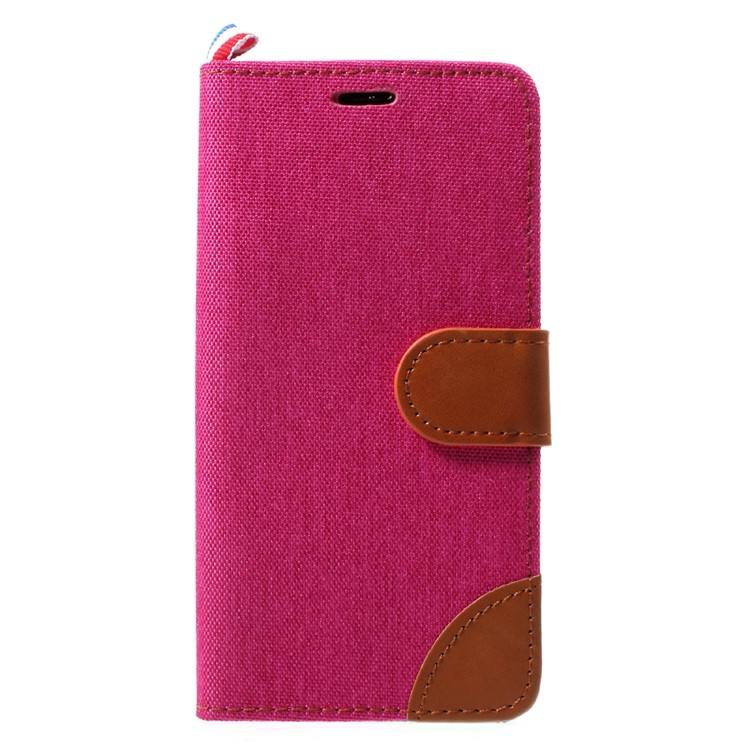 

Denim Skin Leather Card Holder Cover for iPhone Xs/X 5.8 inch - Rose