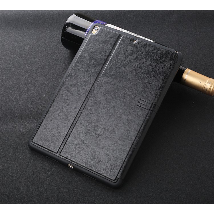 GEBEI Crazy Horse Leather Smart Stand Case with Card Slots for iPad Pro 10.5 inch (2017) - Black-3