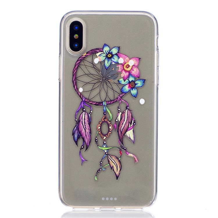 

Тиснение Шаблон Прозрачный Мягкий Чехол Для Телефона TPU Для Iphone X / 10 5.8 Inch - Ловец Снов