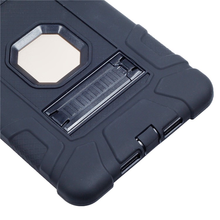 For iPad mini 4 Detachable 2-in-1 Shock Proof Anti-dust Protective TPU + PC Kickstand Shell - Black-8