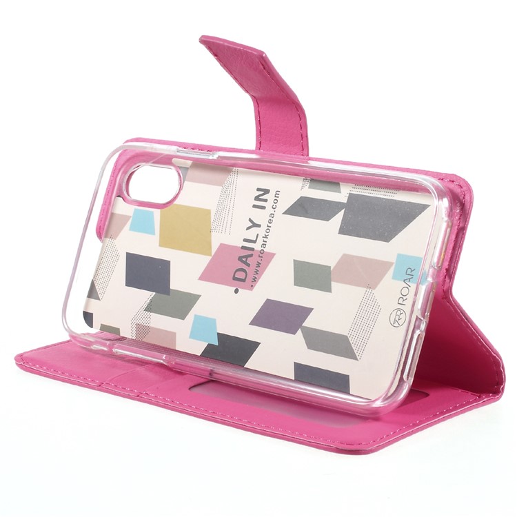ROAR KOREA Daily In Wallet Stand Leather Phone Case for iPhone 8 - Rose-4