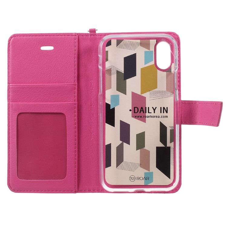 ROAR KOREA Daily In Wallet Stand Leather Phone Case for iPhone 8 - Rose-6