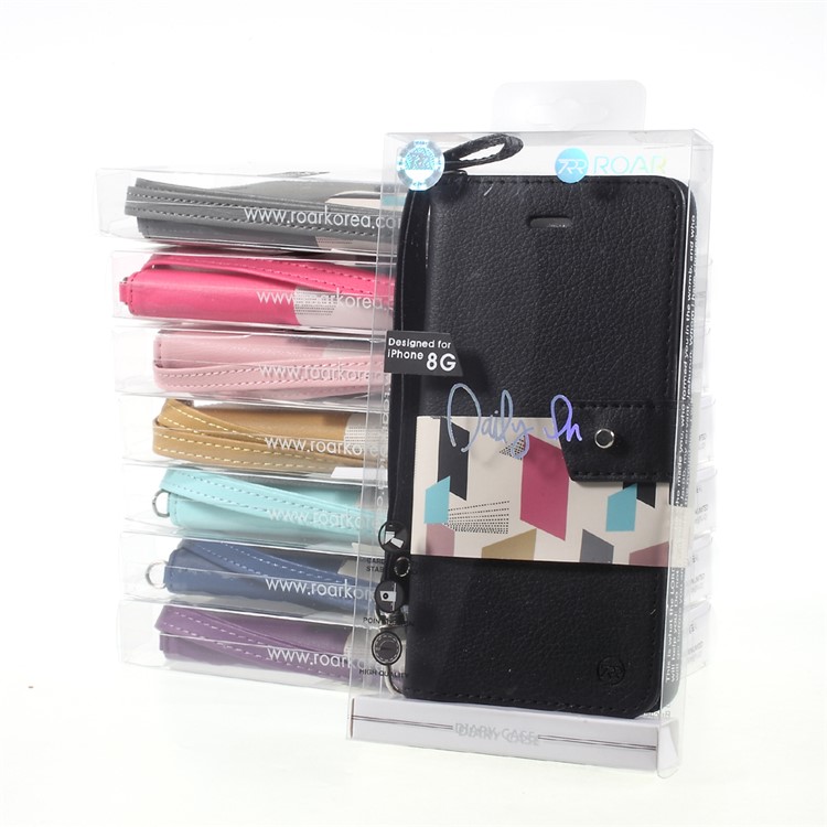 ROAR KOREA Daily In Wallet Stand Leather Phone Case for iPhone 8 - Rose-7