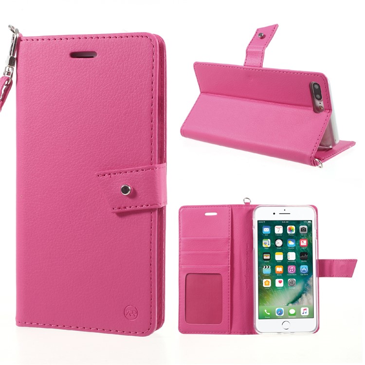 ROAR KOREA Daily In Wallet Stand Leather Phone Case for iPhone 7 Plus 5.5 inch - Rose-1