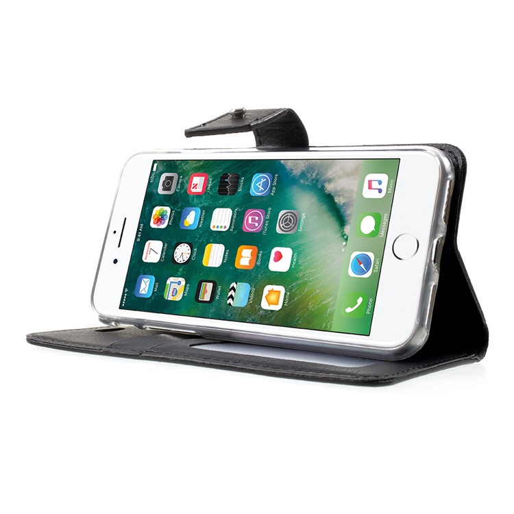 ROAR KOREA Daily In Wallet Stand Leather Flip Case for iPhone 7 - Black-4