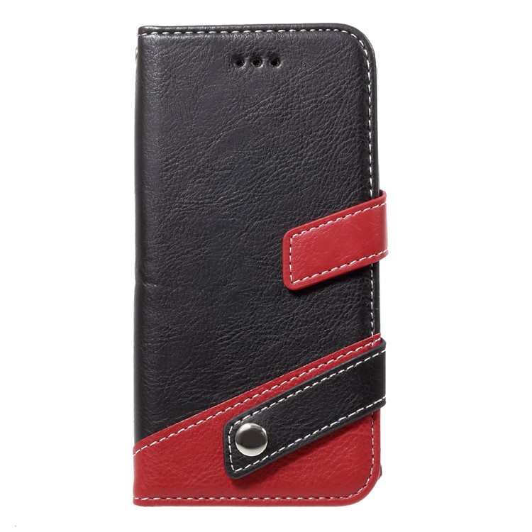 Litchi Grain Leather Wallet Mobile Phone Case for iPhone 8 - Black-3