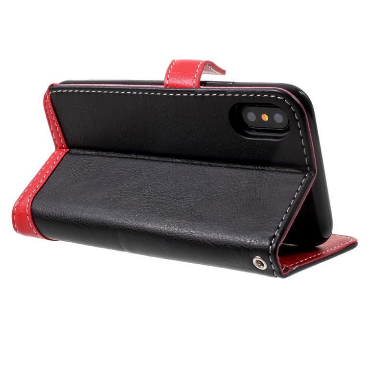 Litchi Grain Leather Wallet Mobile Phone Case for iPhone 8 - Black-5