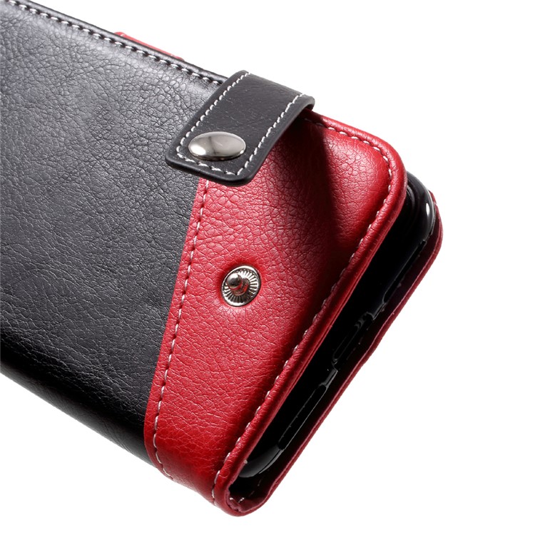 Litchi Grain Leather Wallet Mobile Phone Case for iPhone 8 - Black-7