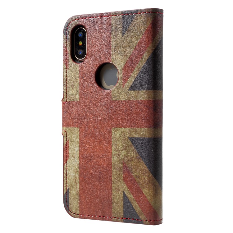 Magnetic Pattern Printing Wallet Leather Stand Flip Case for iPhone 8 - Vintage Union Jack-2