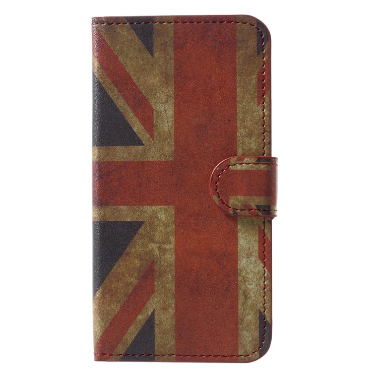 Magnetic Pattern Printing Wallet Leather Stand Flip Case for iPhone 8 - Vintage Union Jack-3