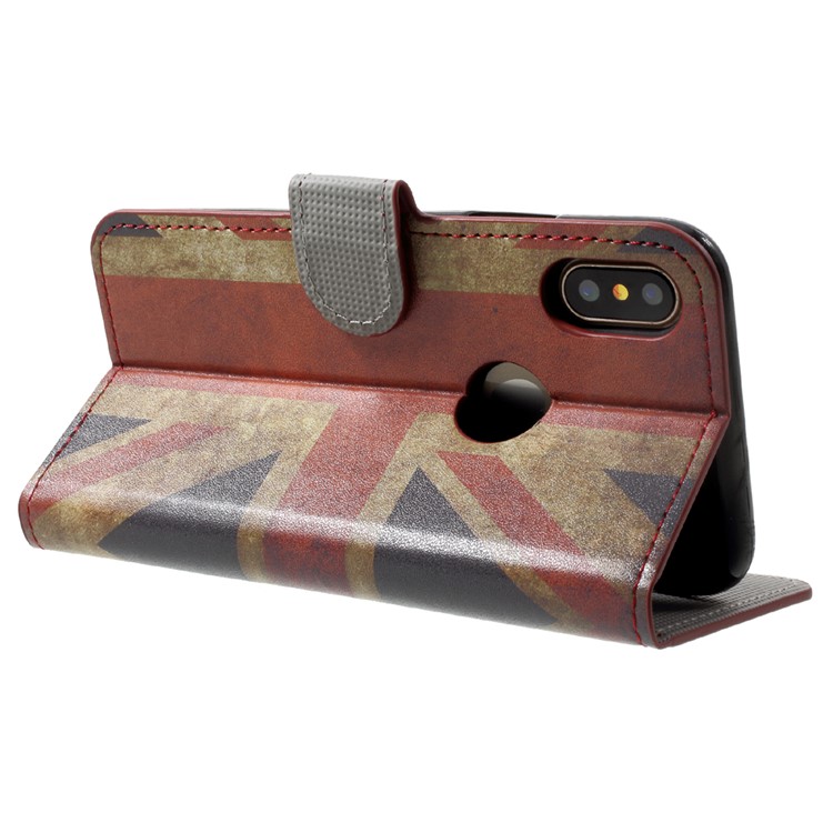 Magnetic Pattern Printing Wallet Leather Stand Flip Case for iPhone 8 - Vintage Union Jack-5