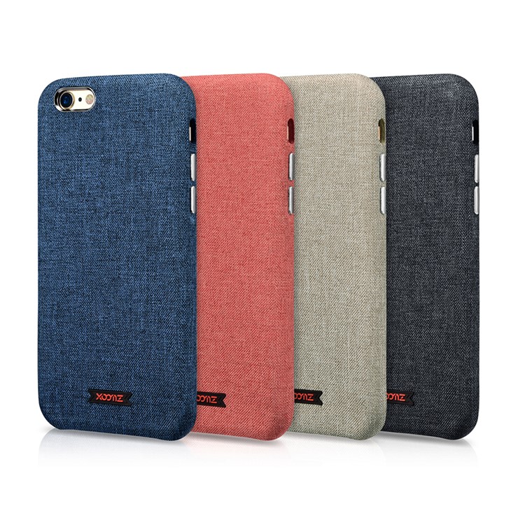 XOOMZ Cloth Texture PU Leather Coated PC Hard Case for iPhone 6S/6 4.7 inch - Black-2