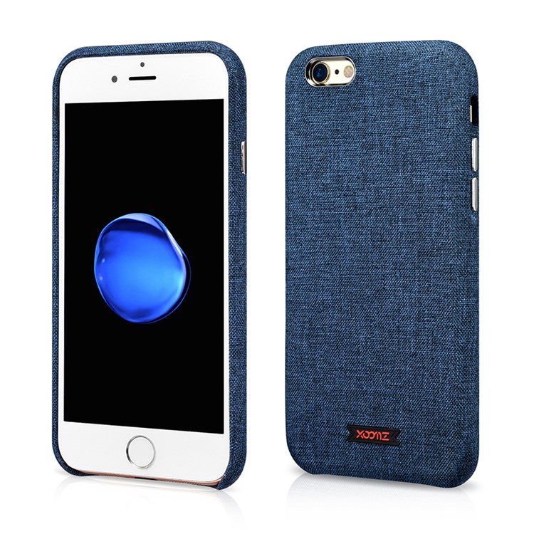

XOOMZ for iPhone 6S Plus /6 Plus 5.5 inch Cloth Texture PU Leather Coated PC Mobile Casing - Blue, iPhone 6s Plus 5.5-inch
