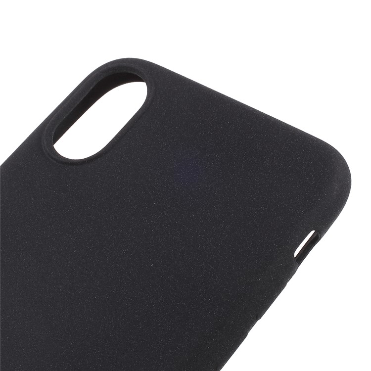 Para el iPhone X /10 5.8 inch escarcha contra-Accesorio de la caja del teléfono móvil de la huella digital TPU - Negro-4