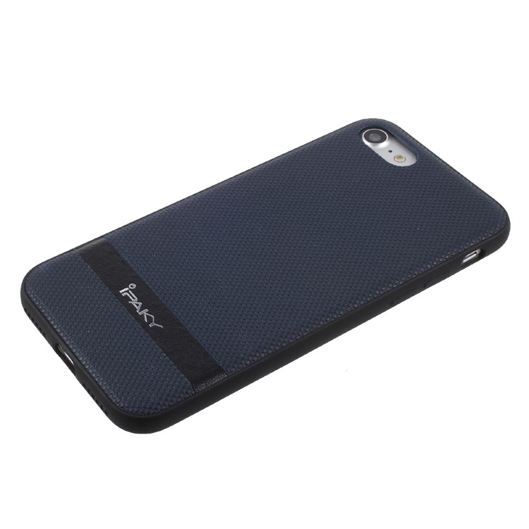 IPAKY PC Back and TPU Frame Hybrid Shell for iPhone 7 4.7 inch - Dark Blue-3