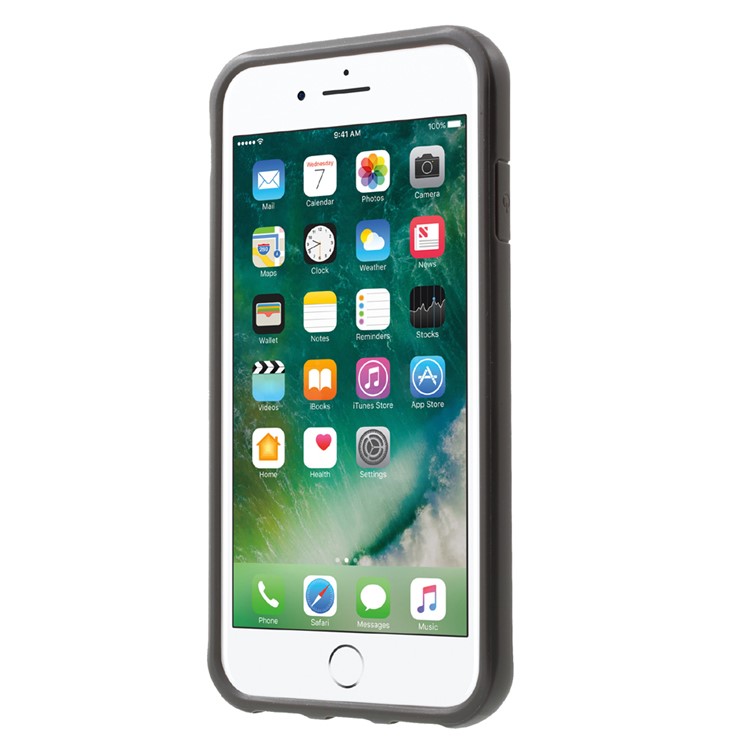 IPAKY Drop-proof PC + TPU Combo Back Cover for iPhone 8/7/SE 2 (2020) - Grey-2