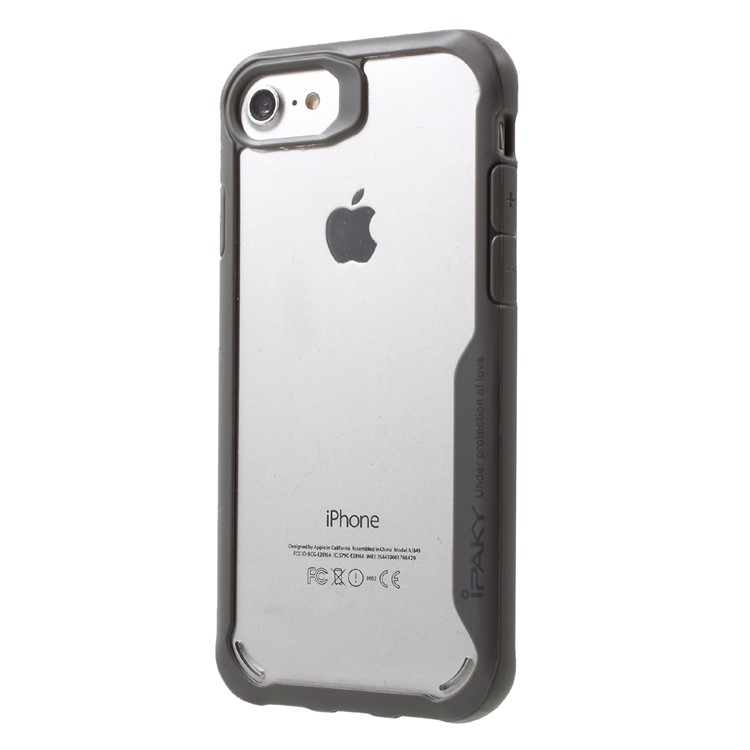 IPAKY Drop-proof PC + TPU Combo Back Cover for iPhone 8/7/SE 2 (2020) - Grey-3