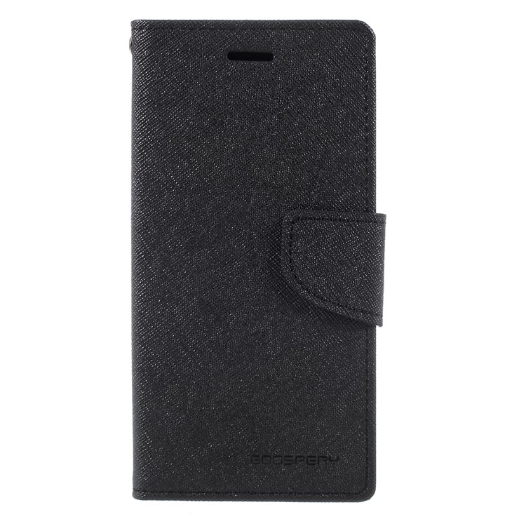 MERCURY GOOSPERY Fancy Diary Leather Folio Flip Casing Shell for iPhone 8 - Black-3