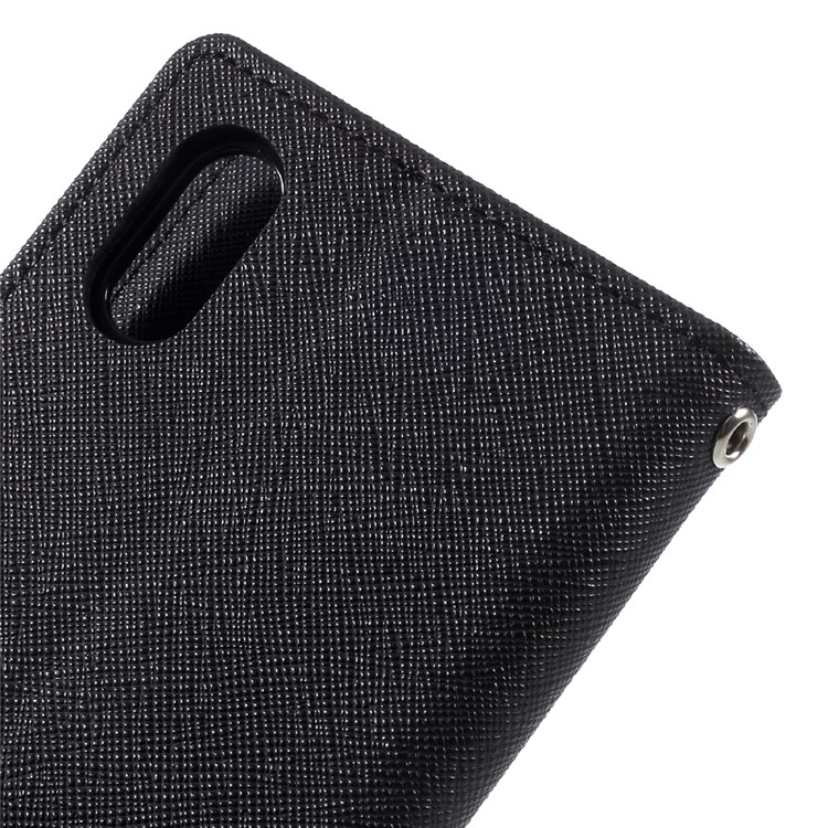 MERCURY GOOSPERY Fancy Diary Leather Folio Flip Casing Shell for iPhone 8 - Black-8