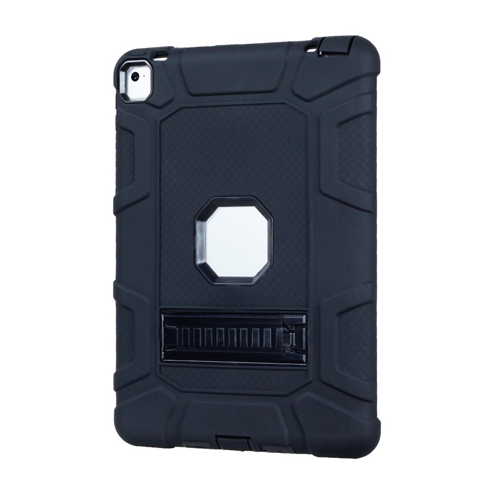 Shock-proof TPU + PC Hybrid Back Case with Kickstand for iPad Pro 9.7 inch - Black-3