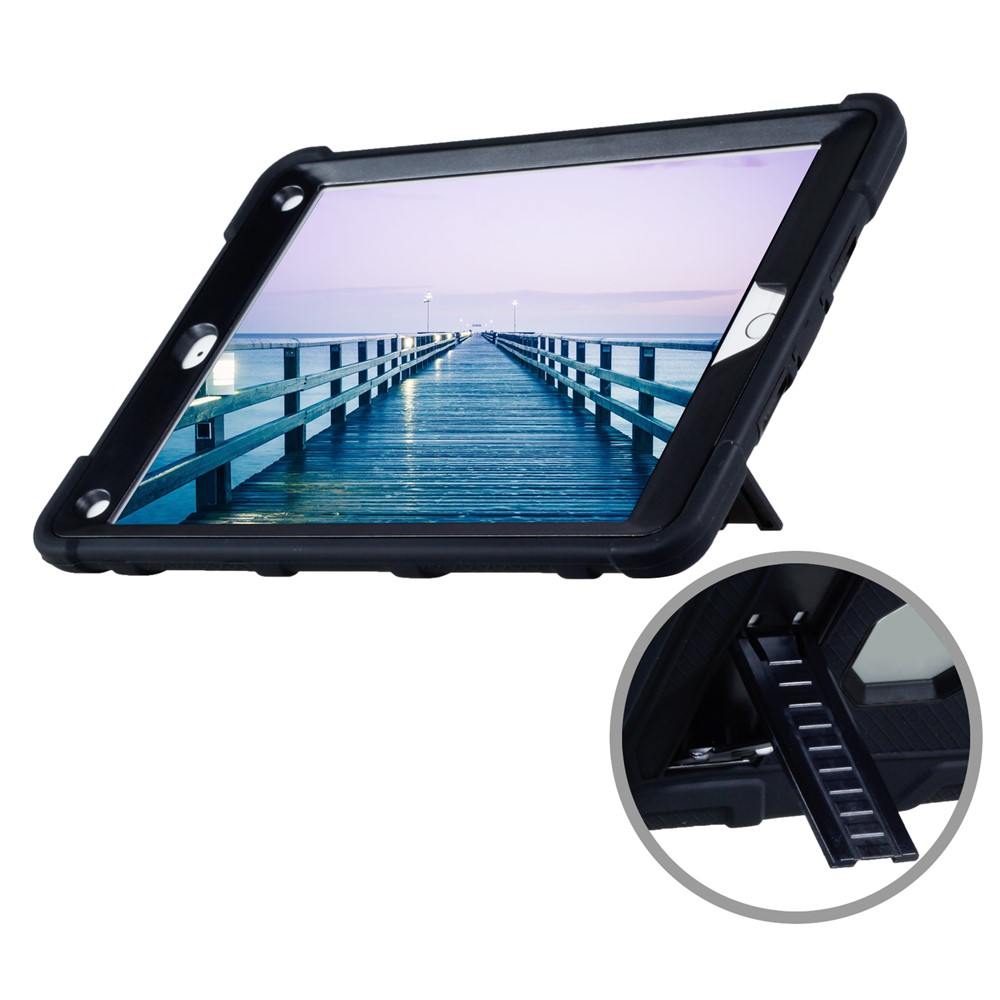 Shock-proof TPU + PC Hybrid Back Case with Kickstand for iPad Pro 9.7 inch - Black-6