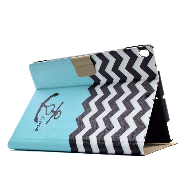 Auto Wake and Sleep Pattern Printing Flip Leather Stand Tablet Case with Card Slot for iPad Pro 10.5 inch (2017) - Love Anchor-4