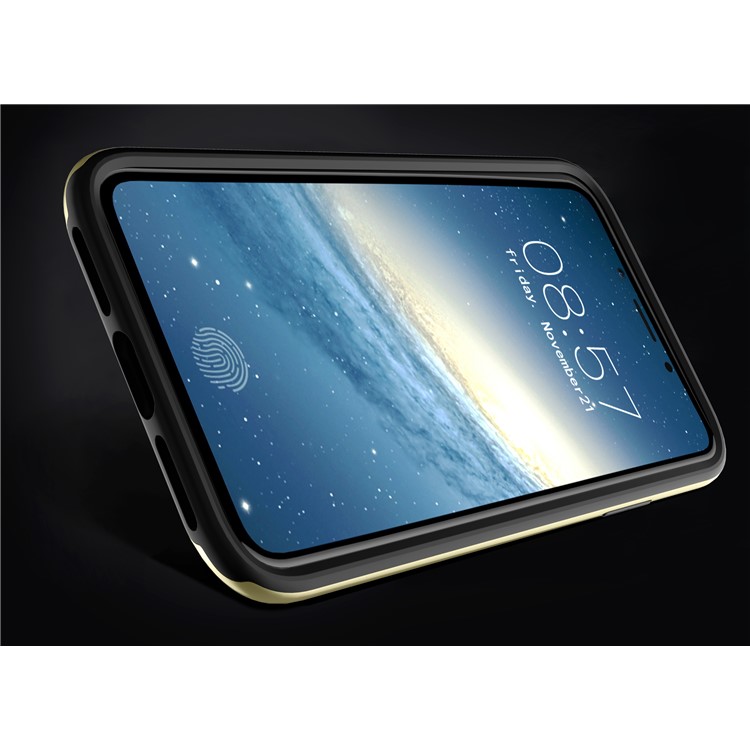 For Apple iPhone 8 Rhombus TPU + PC Hybrid Case Accessory - Black-6