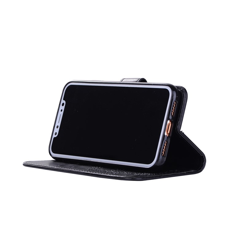 For iPhone 8 2-in-1 Detachable Imprint Dancing Girl Phone Leather Stand Wallet Shell - Blank-5