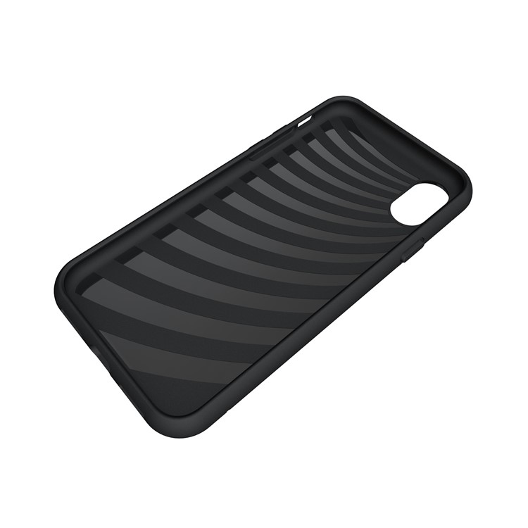 For iPhone 8 Brushed PC + TPU Hybrid Case with Kickstand & Card Holder - Black-8