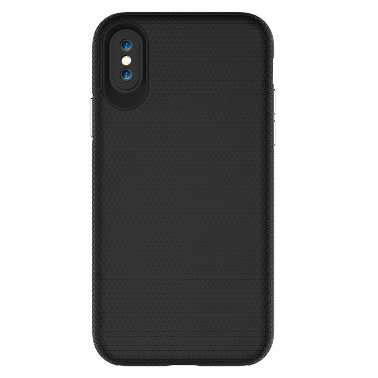 For iPhone 8 Double Protection Rigid Texture PC + TPU Hybrid Cover - Black-2