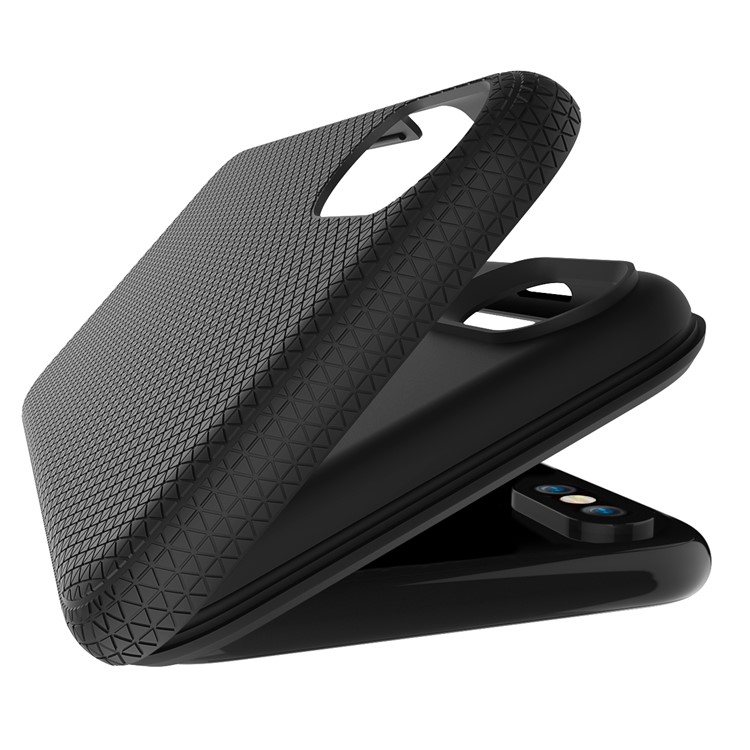For iPhone 8 Double Protection Rigid Texture PC + TPU Hybrid Cover - Black-4