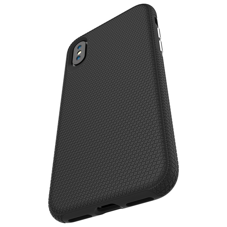 For iPhone 8 Double Protection Rigid Texture PC + TPU Hybrid Cover - Black-6